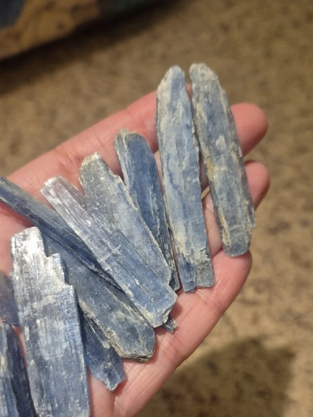 Blue Kyanite Decorative Stone Chips - Natural Home Accent